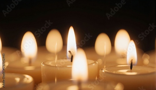Candle flame in dark room - ultra realistic photo
