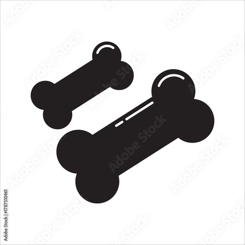 Editable dog chew bone vector icon. Veterinary medicine, animals, pet care, pet shop. on a white background.