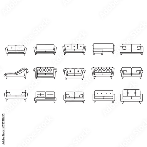 sofa icon vector