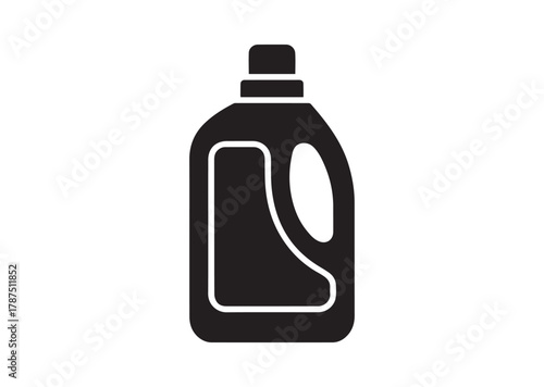 Laundry detergent bottle icon, Laundry detergent bottle solid vector