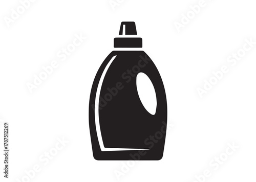 Laundry detergent bottle icon, Laundry detergent bottle solid vector