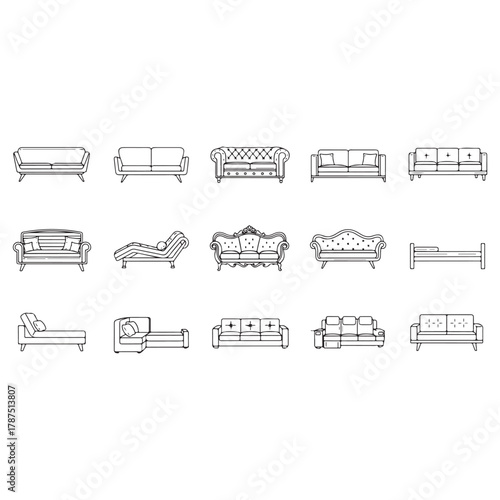 sofa icon vector