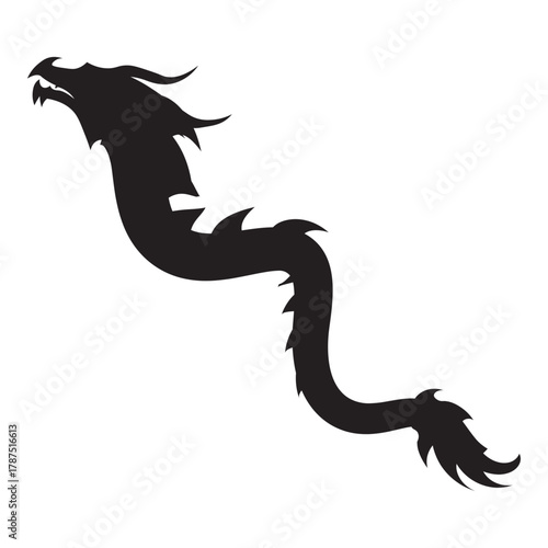 Chinese Dragon Silhouette