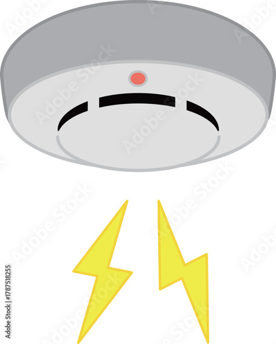 鳴動する火災報知器