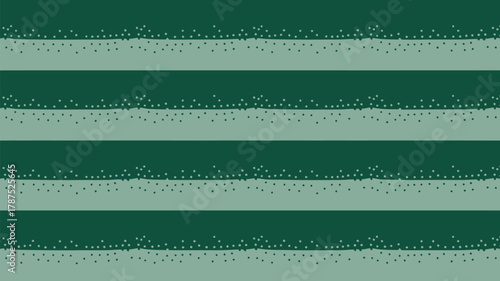 A repeating pattern of dark green and light green stripes with small dots distributed along them