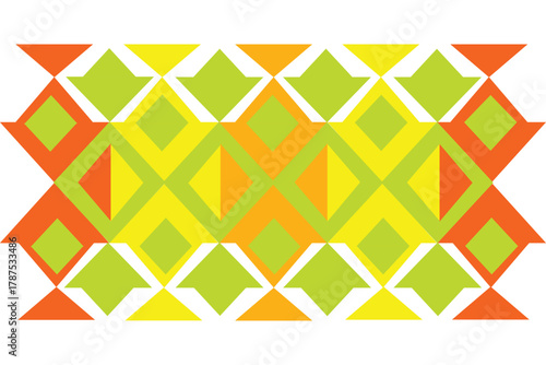 Colorful abstract geometric pattern. Vector seamless pattern, art ornament print, design for carpet, cover, clothing, wrapping, fabric, wallpaper. 