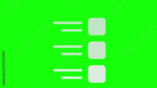 Animated Checklist or To-Do List Boxes on Green Screen - Task Management UI