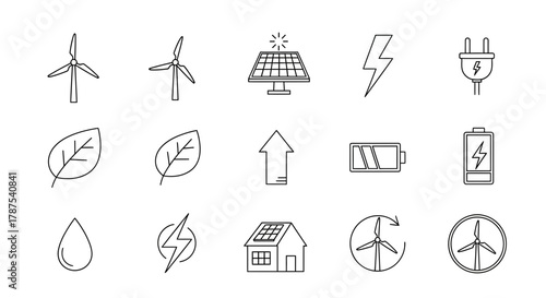 Renewable Energy Icons