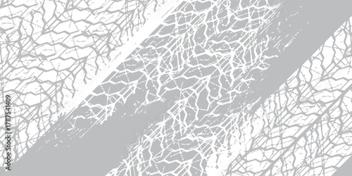 gray grunge eye catching dirty tire track pattern grunge texture banner vector illustration. vector grunge design background