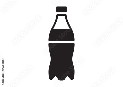 Soda bottle icon, Soda bottle solid vector