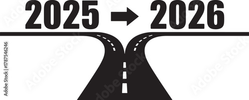 Business future decision making and planning with time separating road for planning