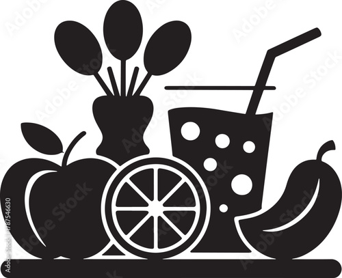 Collection of organic juice healthy vegetarian drink vegan food detox vector