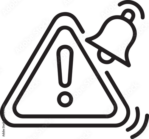 Alert warning bell notification icon symbol