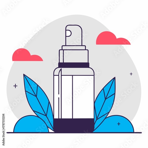 Wallpaper Mural an image of a bottle or vial containing a cosmetic product Torontodigital.ca