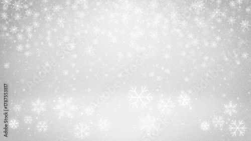 Winter background year end sale design displays snowflakes on a bright gray abstract illustration, creating a festive seasonal look Winter year end sale background with blank space.