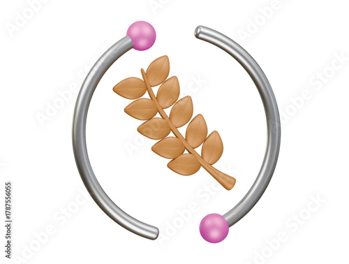 agronomy icon 3d illustration render