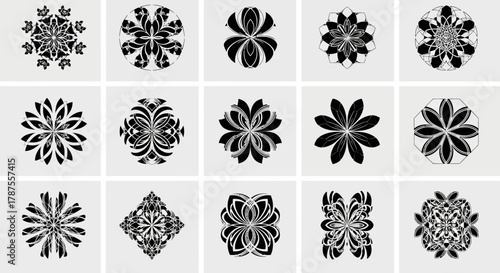 Discover a stunning collection of elegant floral and geometric mandala designs, perfect for adding sophisticated artistic flair to any project.