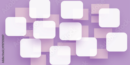 Colorful seamless vector pattern illustration of cosmetic bottles and cream product boxes with geometric decoration.  soft purple or pink geometric lines, Modern and seamless minimalistic soft squares