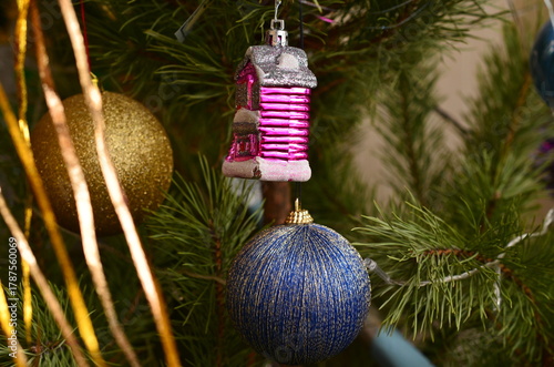 christmas tree and decorations