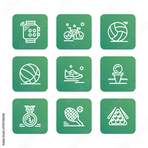 Sport icon set collection. Vector icon illustration