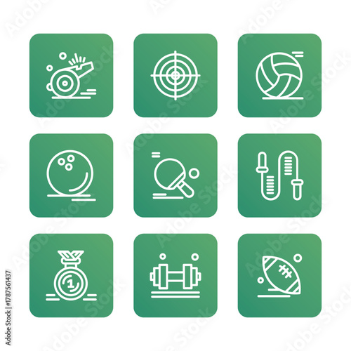 Sport icon set collection. Vector icon illustration
