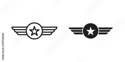 Air force icon for web design, mobile apps