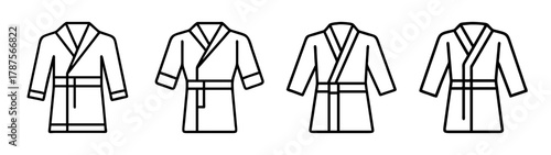 Line art bathrobes and dressing gowns collection for relaxation