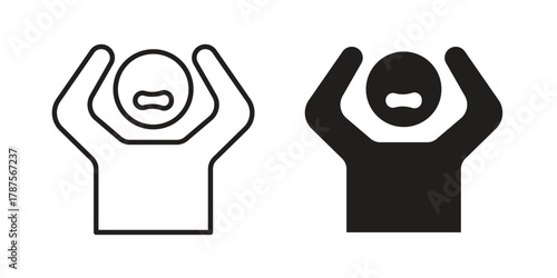 Angry human icon for web design, mobile apps