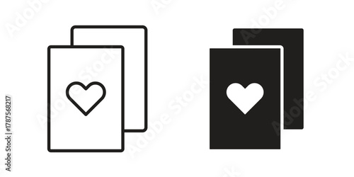 Baccarat icon for web design, mobile apps