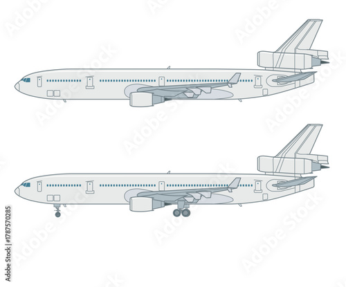 Dreistrahliger Airliner