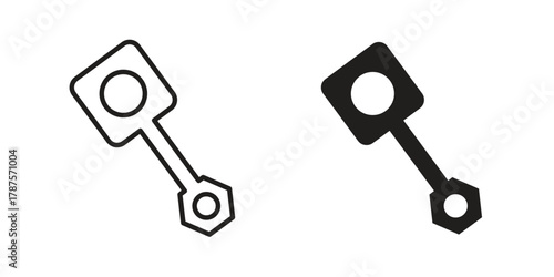 Car connecting rod icon for web design, mobile apps