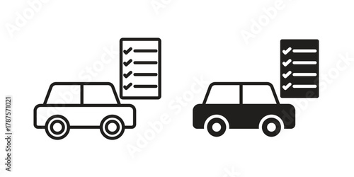 Car repair check list icon for web design, mobile apps