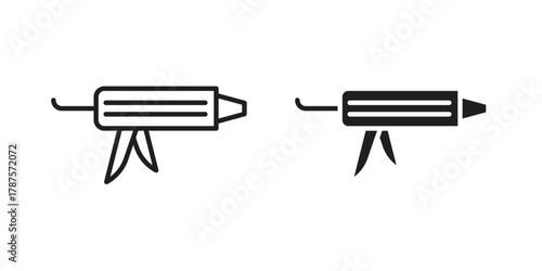 Caulk gun icon for web design, mobile apps