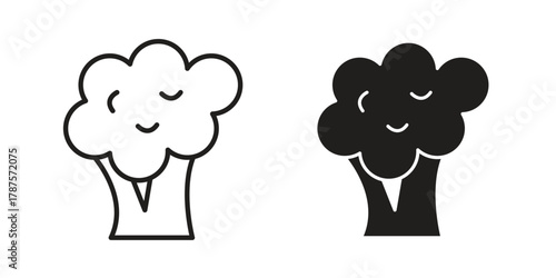 Cauliflower icon for web design, mobile apps