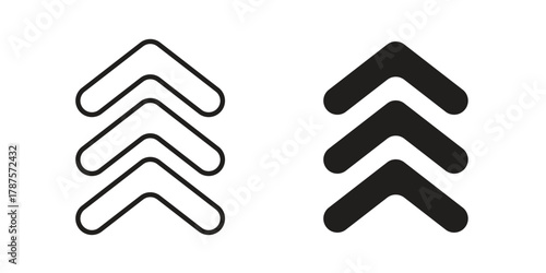 Chevrons icon for web design, mobile apps