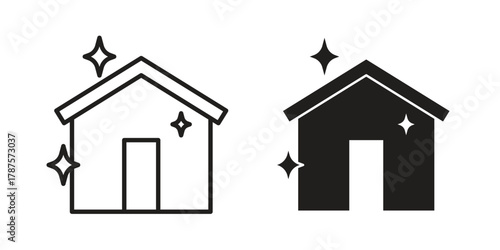 Clean house icon for web design, mobile apps