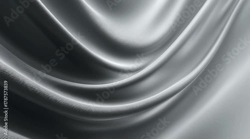 Smooth flowing black silk satin fabric textile pattern backdrop
