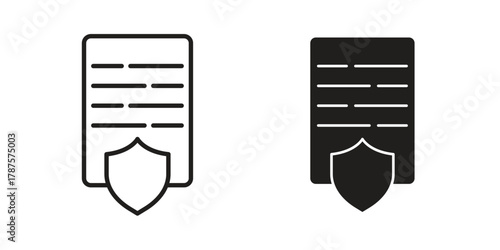 Contract coverage icon for web design, mobile apps