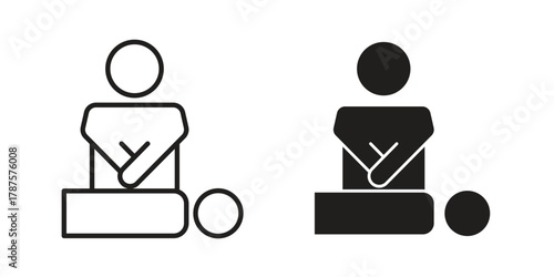 CPR icon for web design, mobile apps