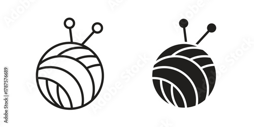 Crochet icon for web design, mobile apps