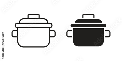 Crock pot icon for web design, mobile apps