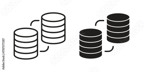 Data Migration icon for web design, mobile apps