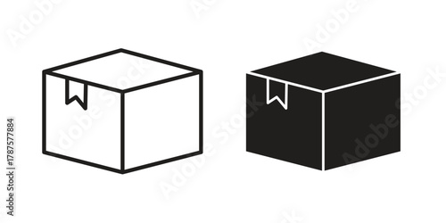 Delivering box icon for web design, mobile apps