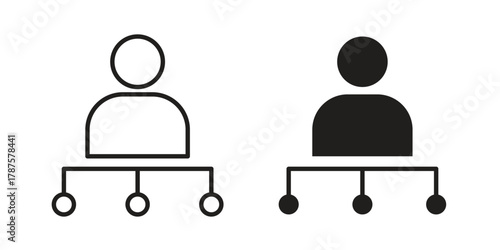 Department head icon for web design, mobile apps