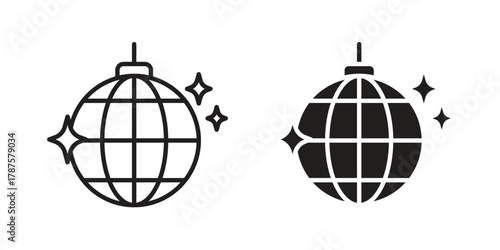 Disco ball icon for web design, mobile apps
