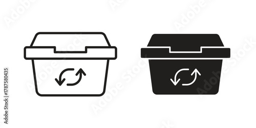 Dumpster icon for web design, mobile apps
