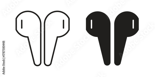 Earbuds icon for web design, mobile apps