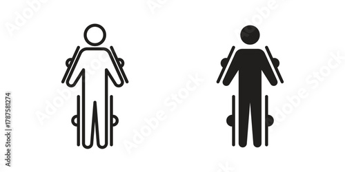 Exoskeleton icon for web design, mobile apps