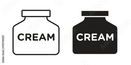 Facial cream icon for web design, mobile apps