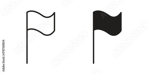 Flag icon for web design, mobile apps